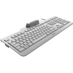 CHERRY JK-A0400DE-0 - Keyboard with smart card terminal, white-gray