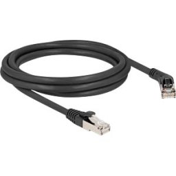 DELOCK 80490 - RJ45 Network Cable Cat.6A S/FTP plug 45° right angled to plug st