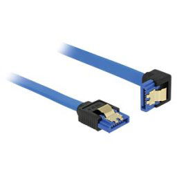 DELOCK 85091 - SATA 6 GB/s socket straight > SATA socket, bottom 50 cm blue