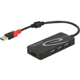 DELOCK 62899 - USB 3.0 HUB, 3 port external + 2x SD slot