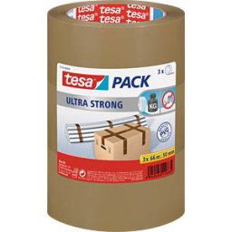 TESA 51124-08 - tesapack® Ultra Strong, 66 m x 50 mm, brown, 3 rolls