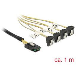 DELOCK 85687 - Cable Mini SAS SFF-8087 > 4 x SATA 7 Pin angled 1 m