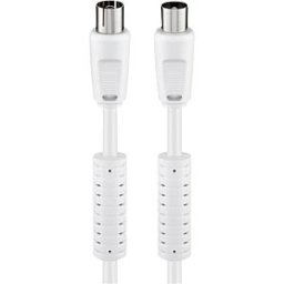 GOOBAY BKMF 0250WS - Connection cable with ferrite, white, 2.50 m