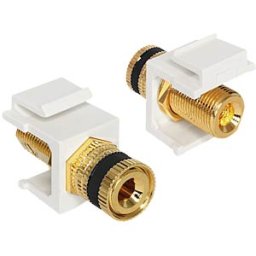 DELOCK 86303 - Keystone terminal > threaded socket, black
