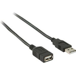 NEDIS N CCGB60010BK20 - USB 2.0 Cable, A male > A female, 2 m, black