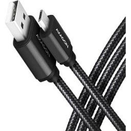 AXAGON AXG BUMM-AM15AB - Sync and charging cable, USB-A > Micro B, 1.5 m