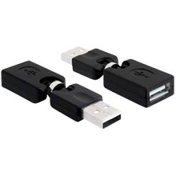 DELOCK 65260 - USB 2.0 A plug > socket rotating adapter
