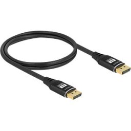 DELOCK 80620 - DisplayPort 1.4 cable, 8K 60 Hz, black, 1.0 m