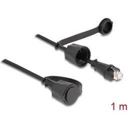 DELOCK 80166 - Network Cable RJ45 plug to RJ45 plug Cat.6 STP IP68 1 m