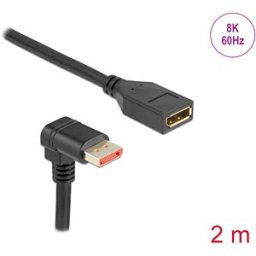 DELOCK 87091 - DisplayPort 1.4 extension, 8K @60 Hz, 90° angled on the bottom,