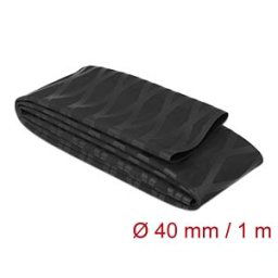 DELOCK 19602 - Schrumpfschlauch X-Muster rutschfest 1 m x 40 mm schwarz