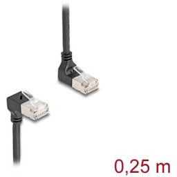 DELOCK 80291 - Cat.6a patch cable, S/FTP, top angled / bottom angled, 0.25 m