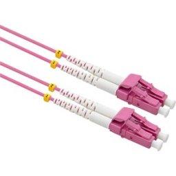 VALUE 21998831 - Fibre-optic patch cable, LC duplex, OM4, 50/125 µm, violet, 1 m