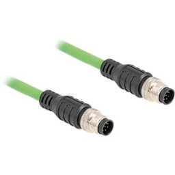 DELOCK 80414 - M12 cable, A-coded, 8 pin male / male, 5 m