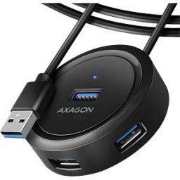 AXAGON AXG HUE-P1AL - USB 3.0 4-port hub, 4xA, USB-A cable