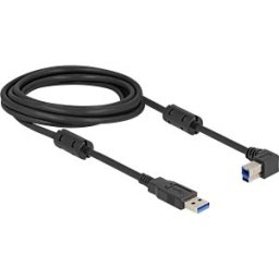 DELOCK 81102 - USB 3.0 cable, A plug to B plug, 90° left, 3 m
