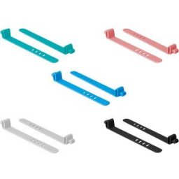 DELOCK 18829 - Silicone cable tidies, 10 pieces, sorted by colour