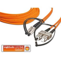 LIGHTWIN LDP-50 LC-SC1 - Duplex fibre optic patch cable, MM OM2, LC-SC, 1.0 m
