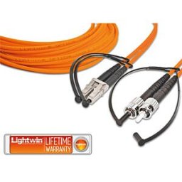 LIGHTWIN LDP-50 LC-ST5 - Duplex fibre optic patch cable, MM OM2, LC - ST, 5.0 m