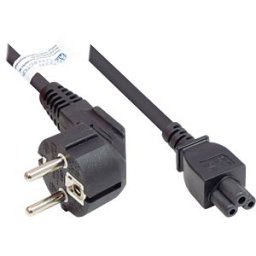 GOOD CONNECTIONS GC P0105-S030 - power cord type E+F CEE 7/7 to C5 , black, 0,75 mm², 3 m