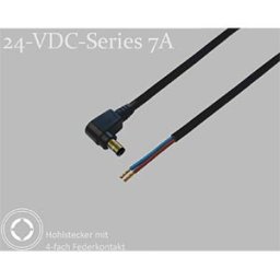 BKL 075910-750 - Adapter cable, 750 mm, DC angled connector to open ends