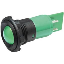 CML TECHNOLOGIES LED 195A-24GN - LED signal light, 10 mm, green, 24 V, plastic, Ø22 mm, 400 mcd