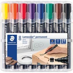 STAEDTLER 350WP8 - Permanent marker, 2 mm, set of 8 colours