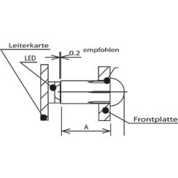 MENTOR MEN 1282.6000 - Light guide 45 mm, planar ø 3.2 mm, straight