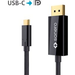 SONERO SON X-UCC020-015 - USB C plug to DP cable, DP mode, 4K60, 1.5 m, black