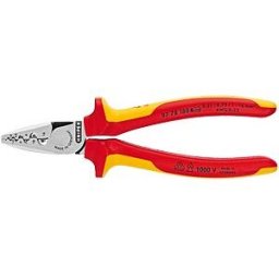 KNIPEX KN 97 78 180 - VDE crimping pliers for wire end ferrules, 0.25 - 16.0 mm