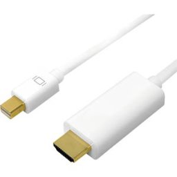 LOGILINK CV0124 - DisplayPort cable, mDP/M to HDMI-A/M, 4K/30 Hz, white, 3 m