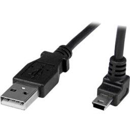 STARTECH.COM ST USBAMB1MU - USB 2.0 cable, USB type-A connector to Mini B plug, angled, 1 m