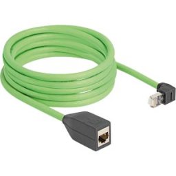 DELOCK 80885 - Cat.6a extension cable, top-angled, SF/UTP, 5 m, green