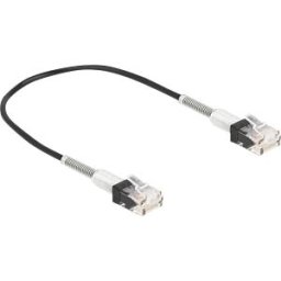 DELOCK 80387 - Patch cable Cat.6A UTP Slim 0.3 m black
