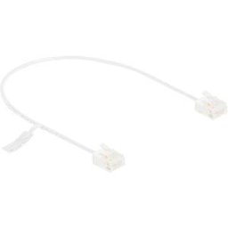 DELOCK 80772 - RJ45 Network Cable Cat.6 UTP Ultra Slim 0.3 m white with short p