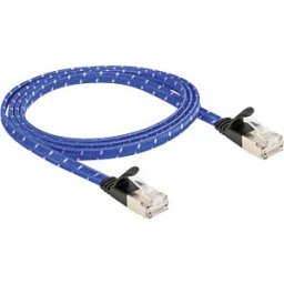 DELOCK 80383 - RJ45 flat ribbon network cable Cat.6A U/FTP 1 m blue