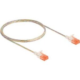 DELOCK 80353 - Patch cable Cat.6A U/UTP Slim 1 m transparent