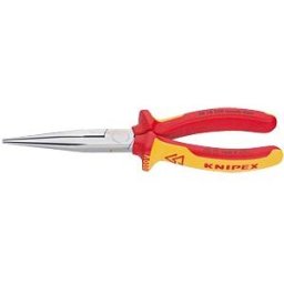 KNIPEX KN 26 16 200 - VDE snipe nose pliers, 200 mm, straight