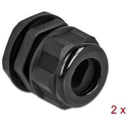 DELOCK 60387 - Cable Gland PG21 for flat cable bk 2 pcs