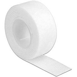 DELOCK 18379 - Hook and loop tape on roll, 1 m x 20 mm, white