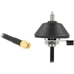 DELOCK 12589 - Antenna base M6 with connection cable RG-58 C/U 3 m SMA plug bla