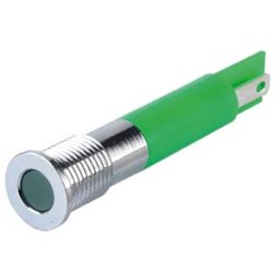 APEM APM Q8F1C G24E - Indicator LED, 24 V DC, 8 mm, FASTON, green/BrC
