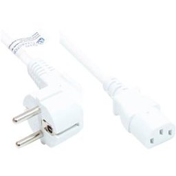 GOOD CONNECTIONS GC P0130-W018 - power cord type E+F CEE 7/7 to C13 , white, 0,75 mm², 1,8 m