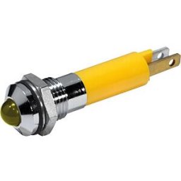 CML TECHNOLOGIES 19080252 - LED signal light, yellow - ultra-bright, 12 VAC/VDC, Ø8 mm, 1100