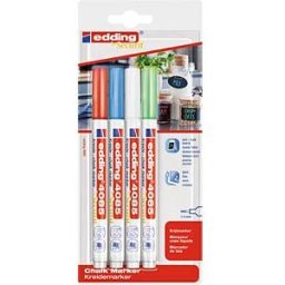 EDDING 4085/4B - Chalk marker, 1 - 2 mm, basic, pack of four