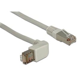 DELOCK 83644 - Cable RJ45 Cat.6A SSTP angled / straight 0.5 m