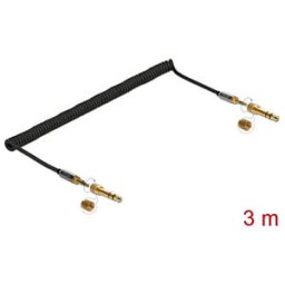 DELOCK 85838 - Spiral cable jack 3.5 mm plug > plug with 6.35 mm