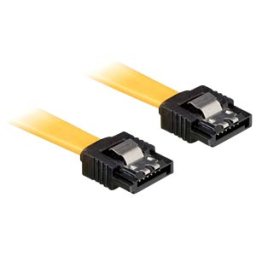 DELOCK 82805 - Cable SATA 6 Gb/s str/str 30 cm yellow Metall