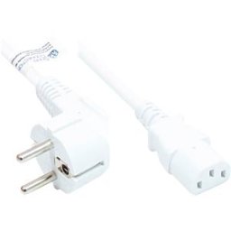 GOOD CONNECTIONS GC P0130-W015 - power cord type E+F CEE 7/7 to C13 , white, 0,75 mm², 1,5 m