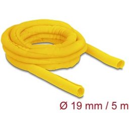 DELOCK 20874 - Woven Sleeve self-closing heat-resistant 5 m x 19 mm yellow